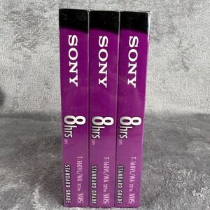 Sony T-160 Blank VHS Tapes 3 Pack Standard Grade 8 Hours T-160VL/WA New Sealed